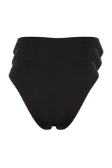 Black 3 Pack Polyamide Laser Cut Invisible Brazilian Panties Thmaw24ku00000