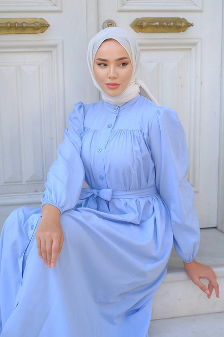 Robed Mevlana Dress Baby Blue Hm2223