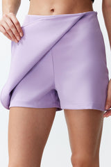 Lilac Pocket Detailed Woven Shorts Skirt Twoss24sr00033