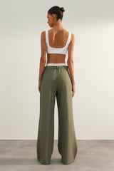 Mint Limited Edition Wide Leg/wide Leg Waist Boxer Detailed Woven Pants Twoaw24pl00273