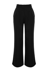 Black Belt Detailed Wide Leg/wide Leg Woven Pants Twoaw24pl00341