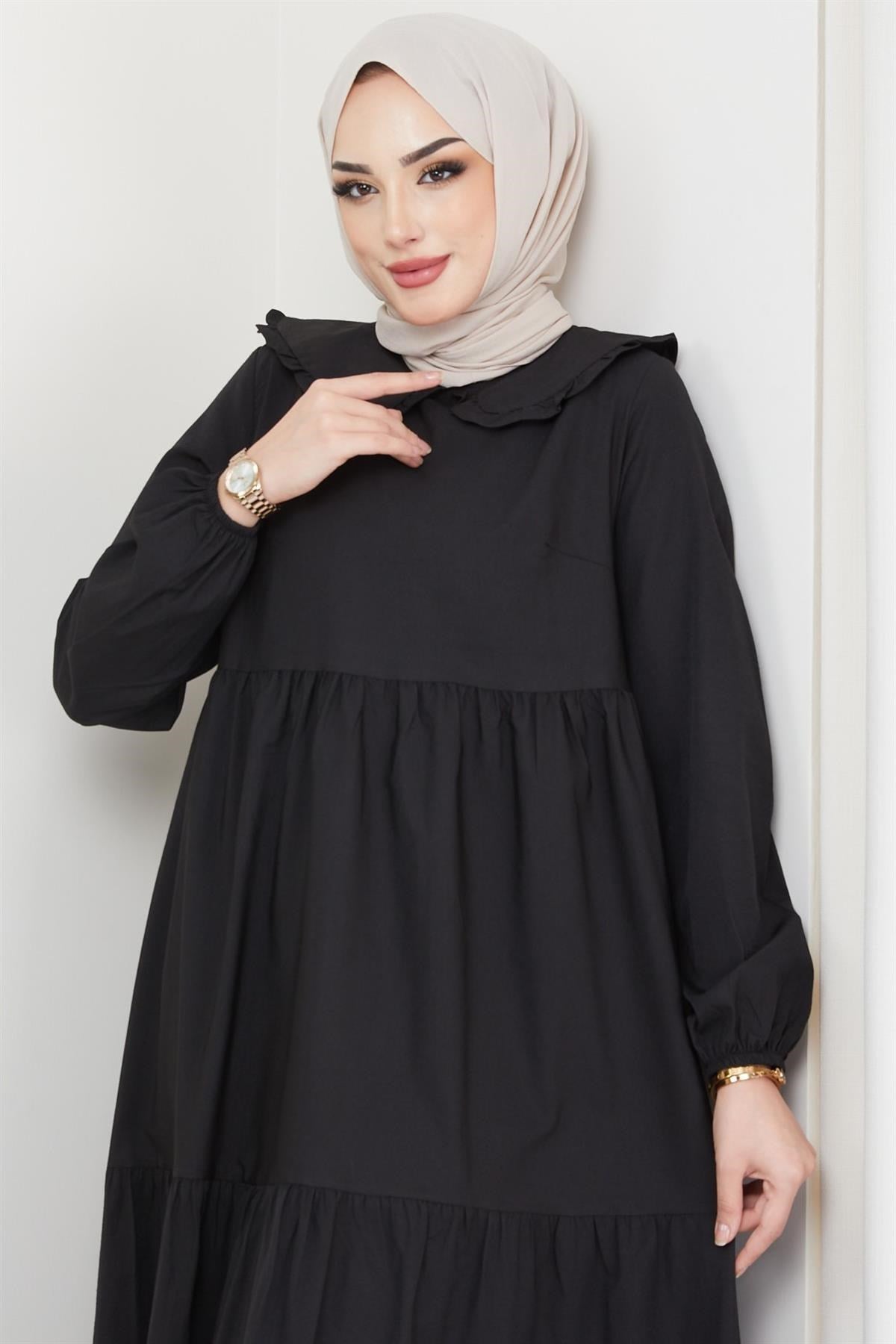 Baby Collar Burkini Dress Brown 2080