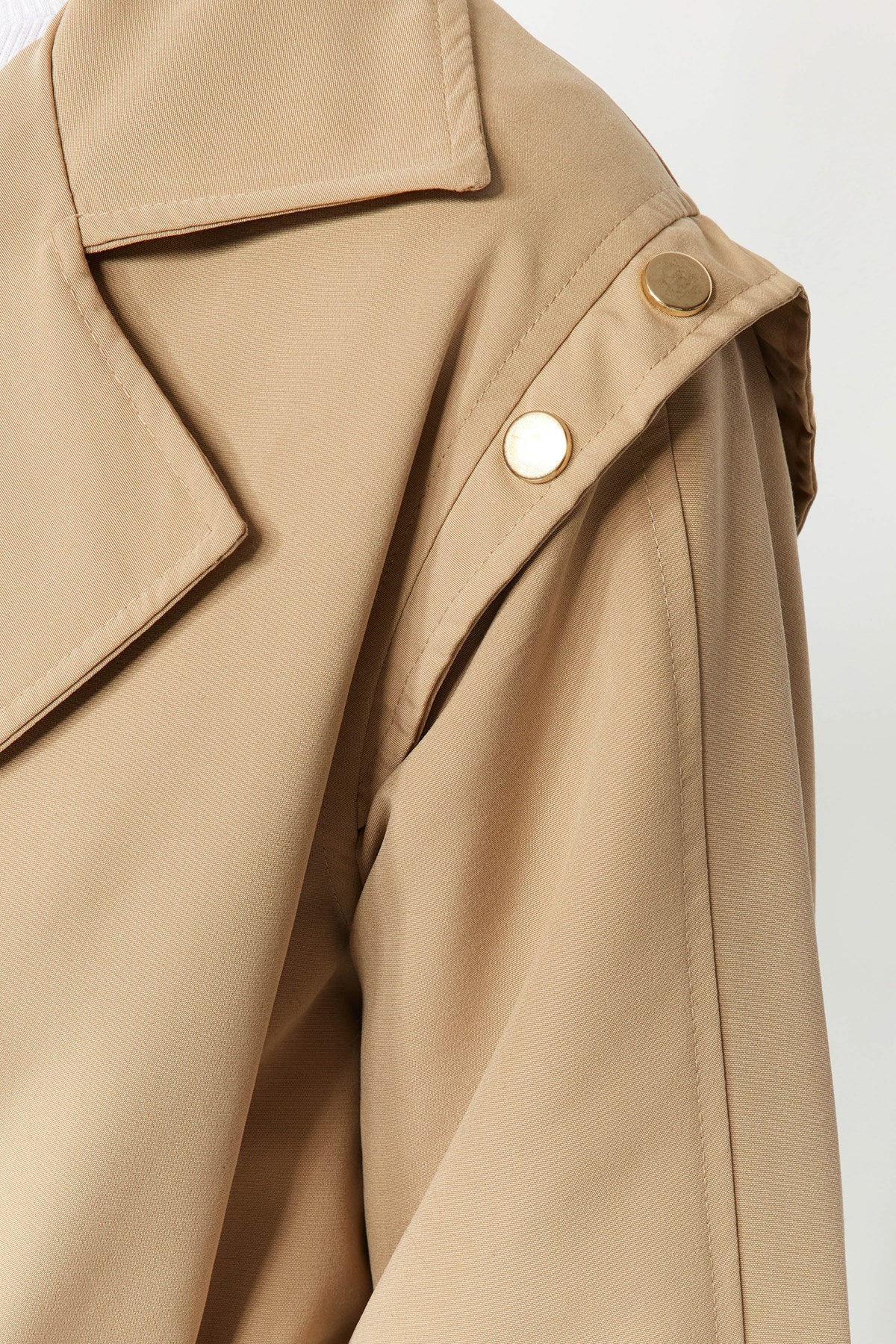 Limited Edition Beige Belted Water Repellent Trench Coat Twoaw24tr00053