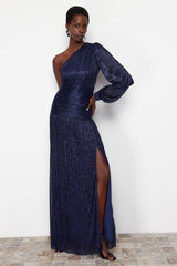 Saks Fitted Knitted Long Evening Gown & Graduation Dress Tprss24ae00065