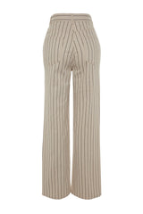 Multi Color Striped High Waist Wide Leg Jeans Twoss23je00247