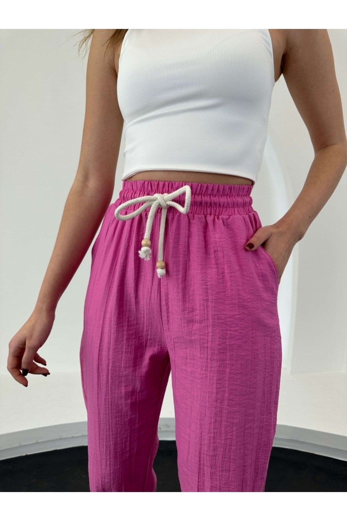 Stone Leg Pleated Pants 50455