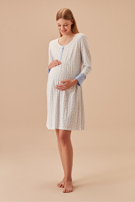 Bow Maternity Maternity Nightgown Sh24245613l