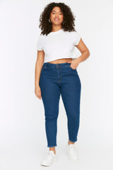 Dark Blue High Waist Flexible Skinny Jeans Tbbss22je0189