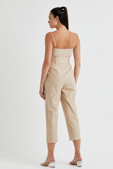 Women's Lilac Belt Detailed Pocket Jumpsuit Lgoz141rlx