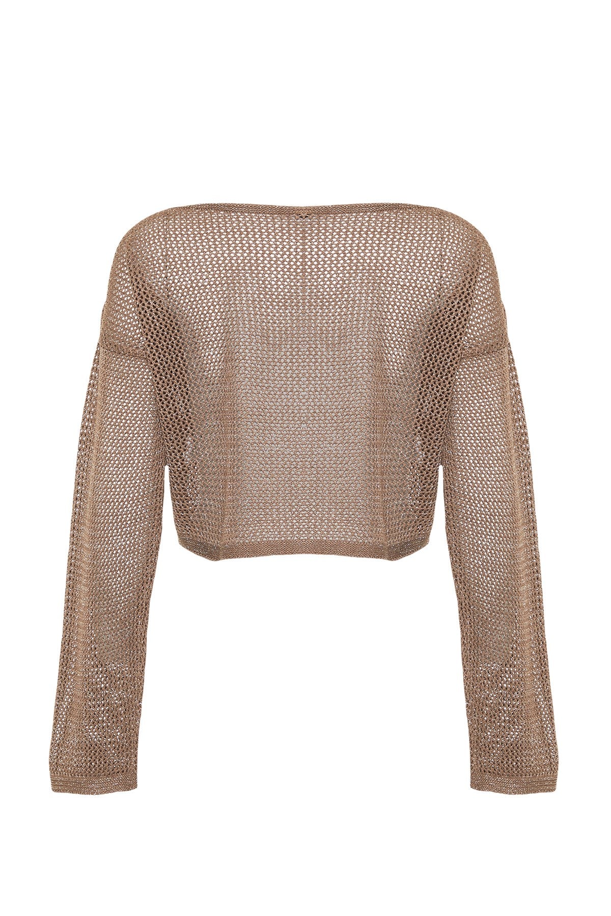 Mink Silvery Kayak Collar Open/perforated Knitwear Sweater Twoss24kz00025