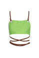 Women's Green Mesh Rope Detailed Bustier Lg-oz269-bst