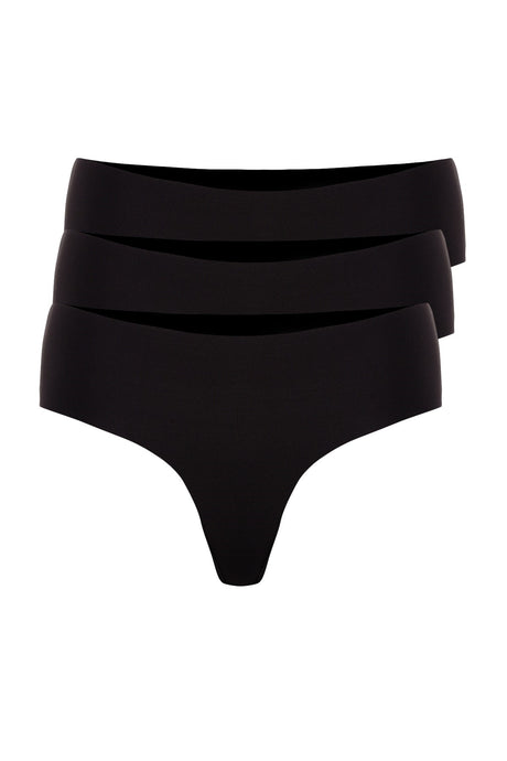 Black 3 Pack Polyamide Laser Cut Hipster Panties Thmaw24ku00005