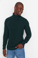 Camel Mens Slim Fit Turtleneck Raglan Sleeve Basic Knitwear Sweater Tmnaw21kz0404