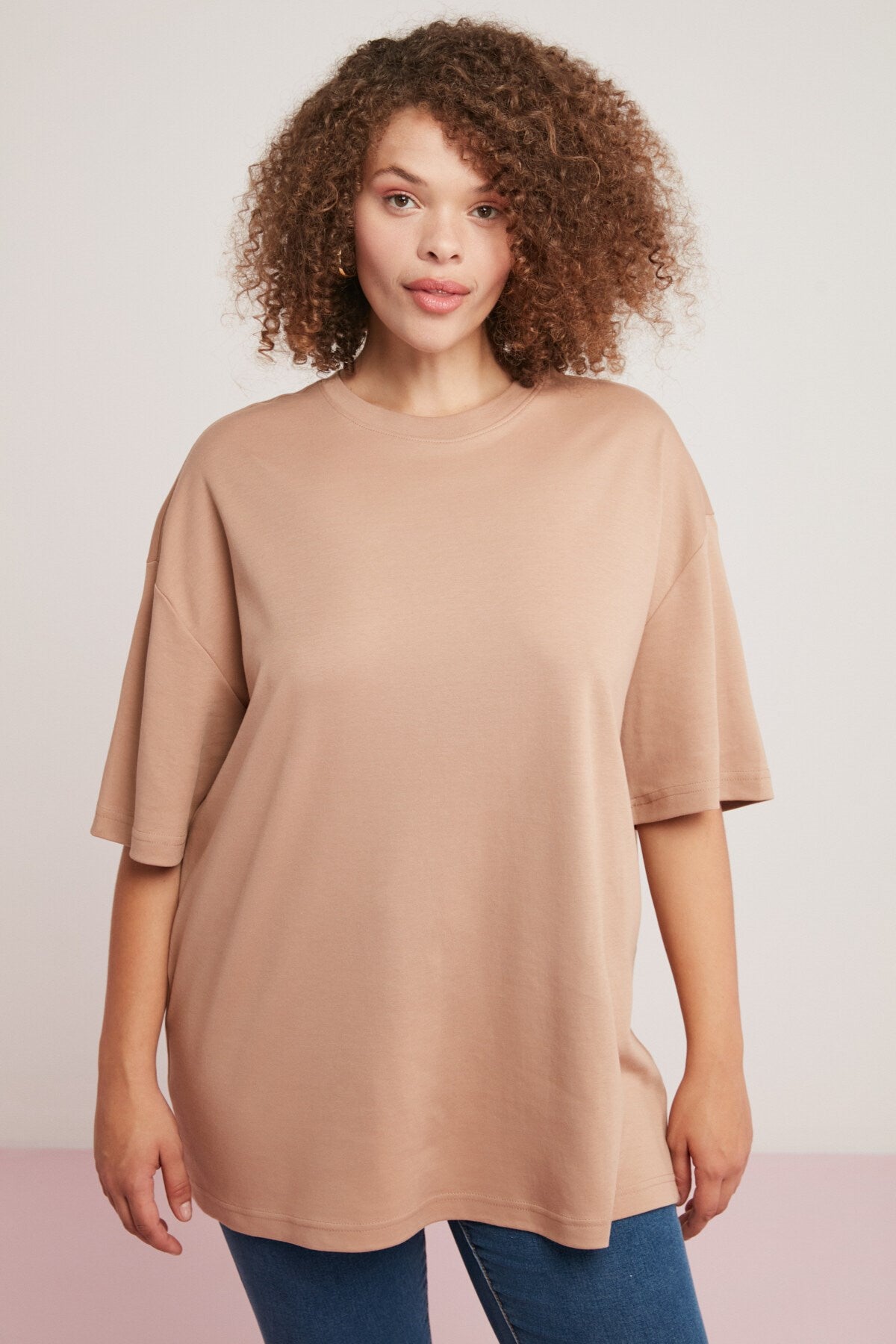 Flirting Women Plus Size Interlock Oversize Round Neck Tshirt Vivian01072023