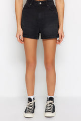 Black Denim Shorts Twoss23sr00199