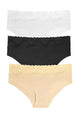 3 Pack Cotton Lace Hipster Panties St0044603