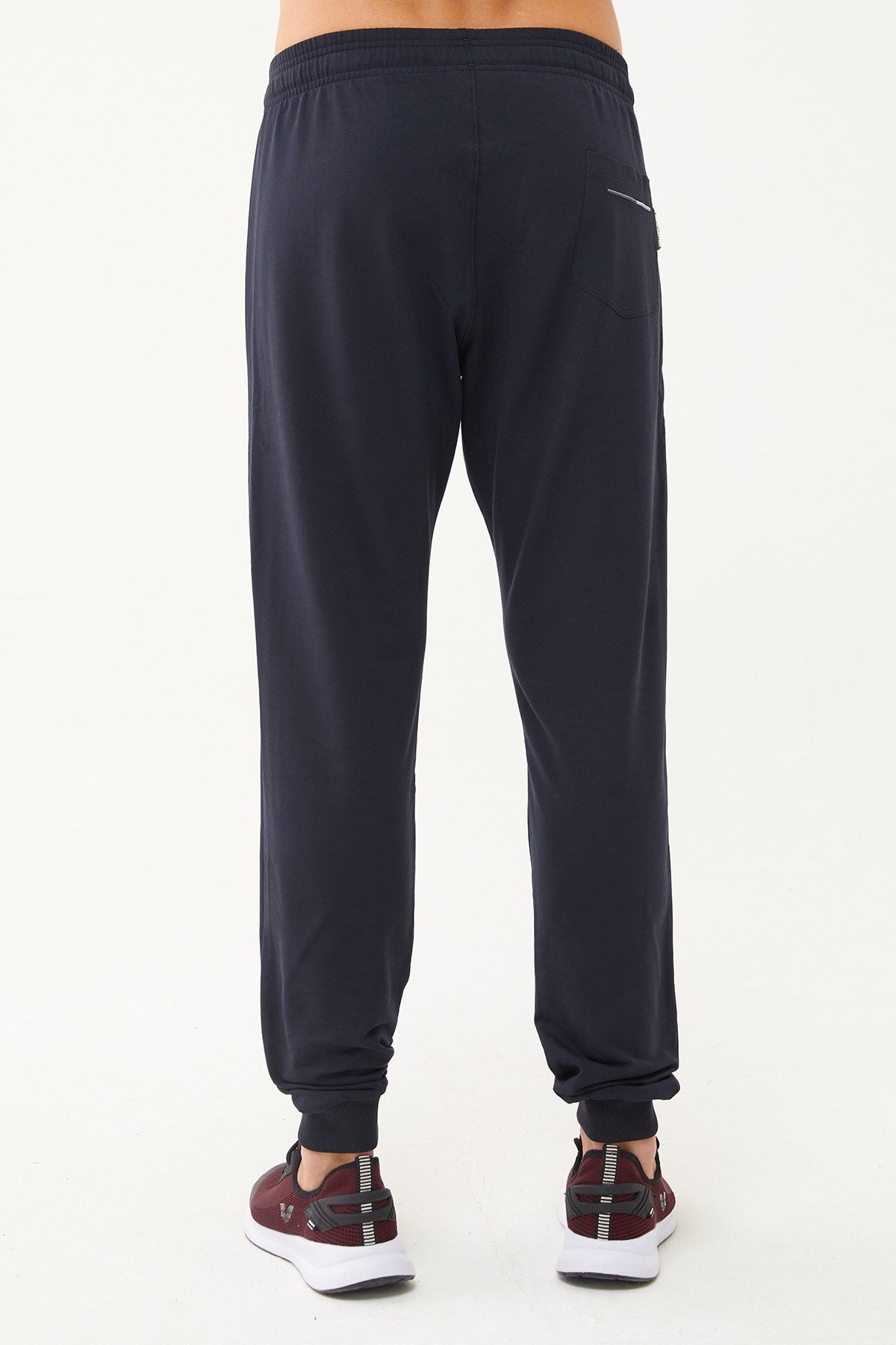 Men's Black-light Gray Plain Knitted Casual And Sports Tracksuit Pants 1585 Tb23ml05w1585-1