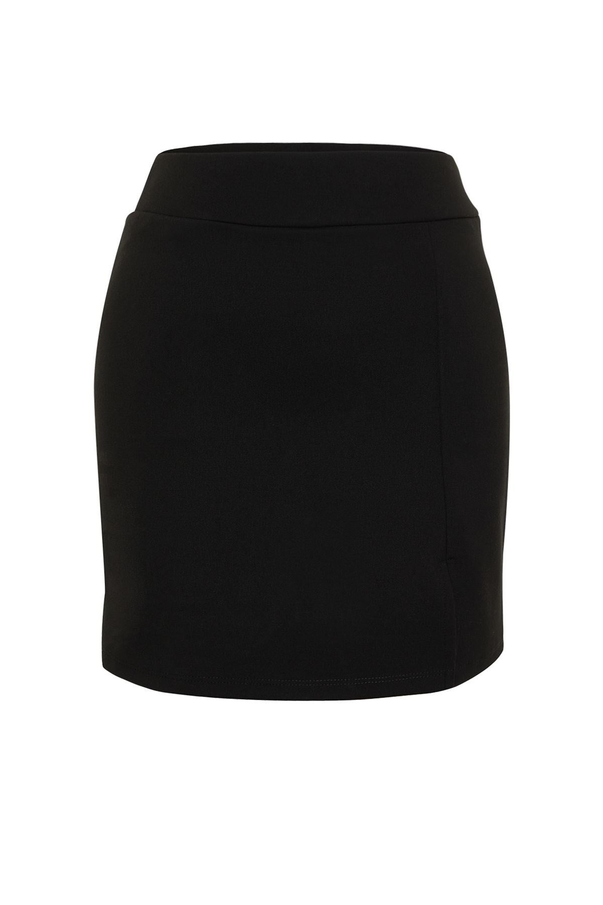 Black Flexible Mini Shorts Skirt Twoss24et00157