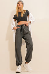 Women's Grimelange Leg Elastic Two-thread Sweatpants Alc-y2933