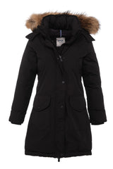 Women's Long Removable Fur Hooded Padded Windproof Water Repellent Inflatable Coat 8645 Gfx8645