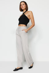 Oil Wide Leg Wide Leg High Waist Woven Pants Twoaw22pl0066