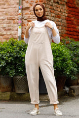 Lindy Jumpsuit With Straps - Khaki Ms00in3002