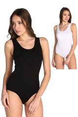 Women's Pack Of 6 Thick Straps Lycra Hook Snap Bodysuit Zipper (black) Tkd0149-s