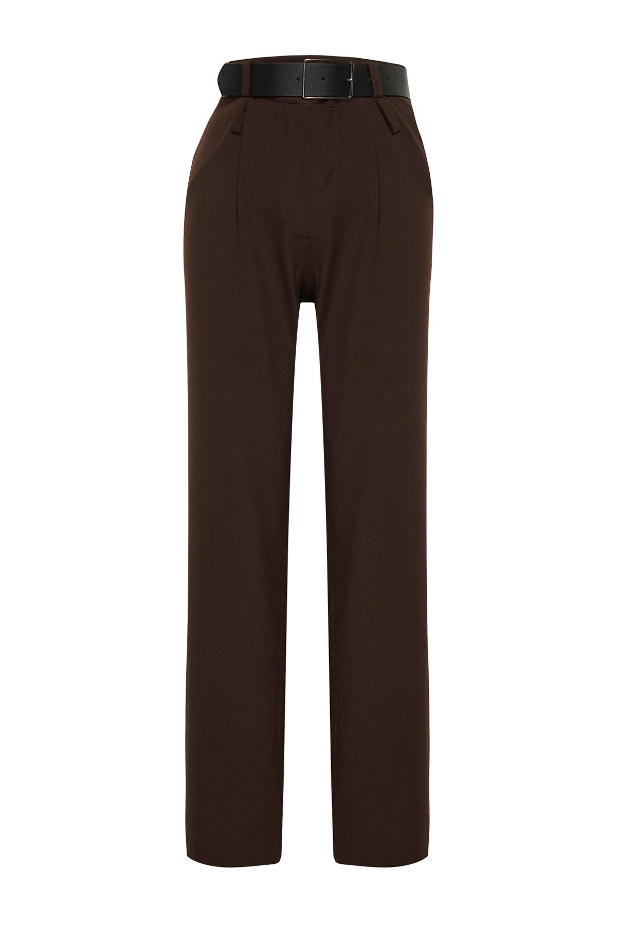 Limited Edition Brown Belt Woven Pants Twoss24pl00104