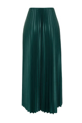 Black Pleated Maxi Knitted Skirt Twoss24et00041