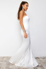 Bridal White Fish Knitted Long Wedding/wedding Night Evening Dress Tprss24ae00024