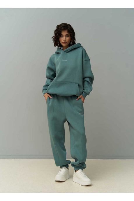 Minimal Print Mint Tracksuit Set 1387