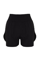 Khaki Waist Pocket Detailed Parachute Fabric Sport Shorts Thmss24sr00003