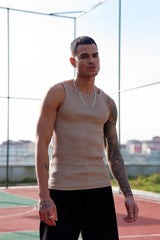 Men's Weightlifting Collar Athlete Lycra Tank Top Rwl-07