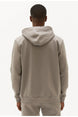 Quicktime Men's Beige Hooded Oversize Sweatshirt 7003 Tq23ml11w7003-1