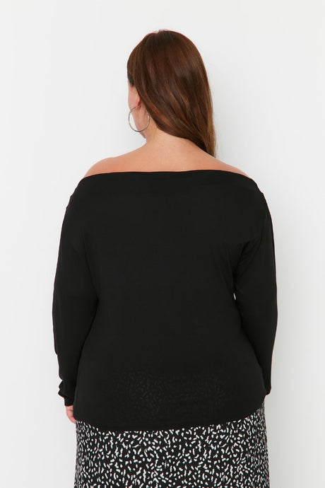 Black Knitted Blouse Tbbaw23af00031