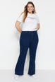 Black High Waist Flare Jeans Tbbaw23je00001