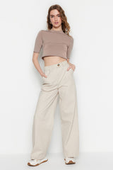 Stone Wide Leg/wide Leg Woven Pants Twoss23pl00142