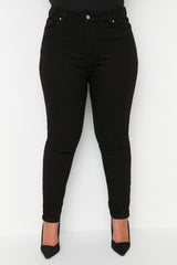 Black High Waist Skinny Jeans Tbbaw23je00000