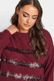 Plus Size Crew Neck Sequin Embroidered Half Sleeve Blouse 302554 Byk-23y-302555