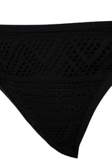 Black Triangle Tie Textured Regular Bikini Set Tbess24bt00024