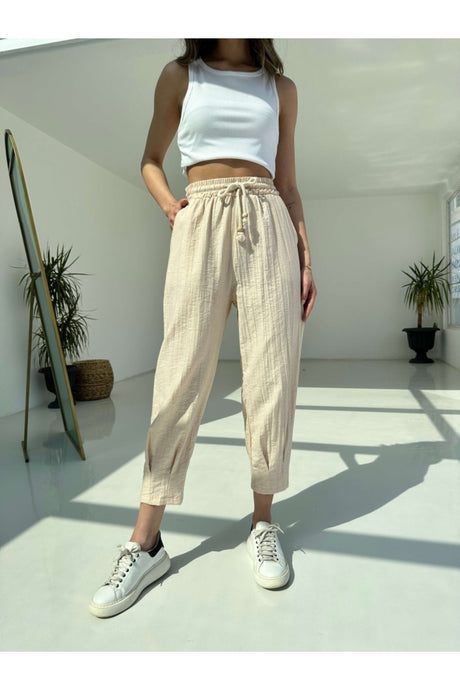 Stone Leg Pleated Pants 50455