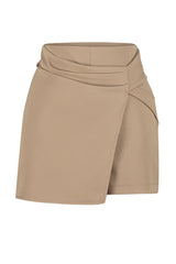 Mink Knot Detailed Woven Shorts Skirt Twoss24sr00005