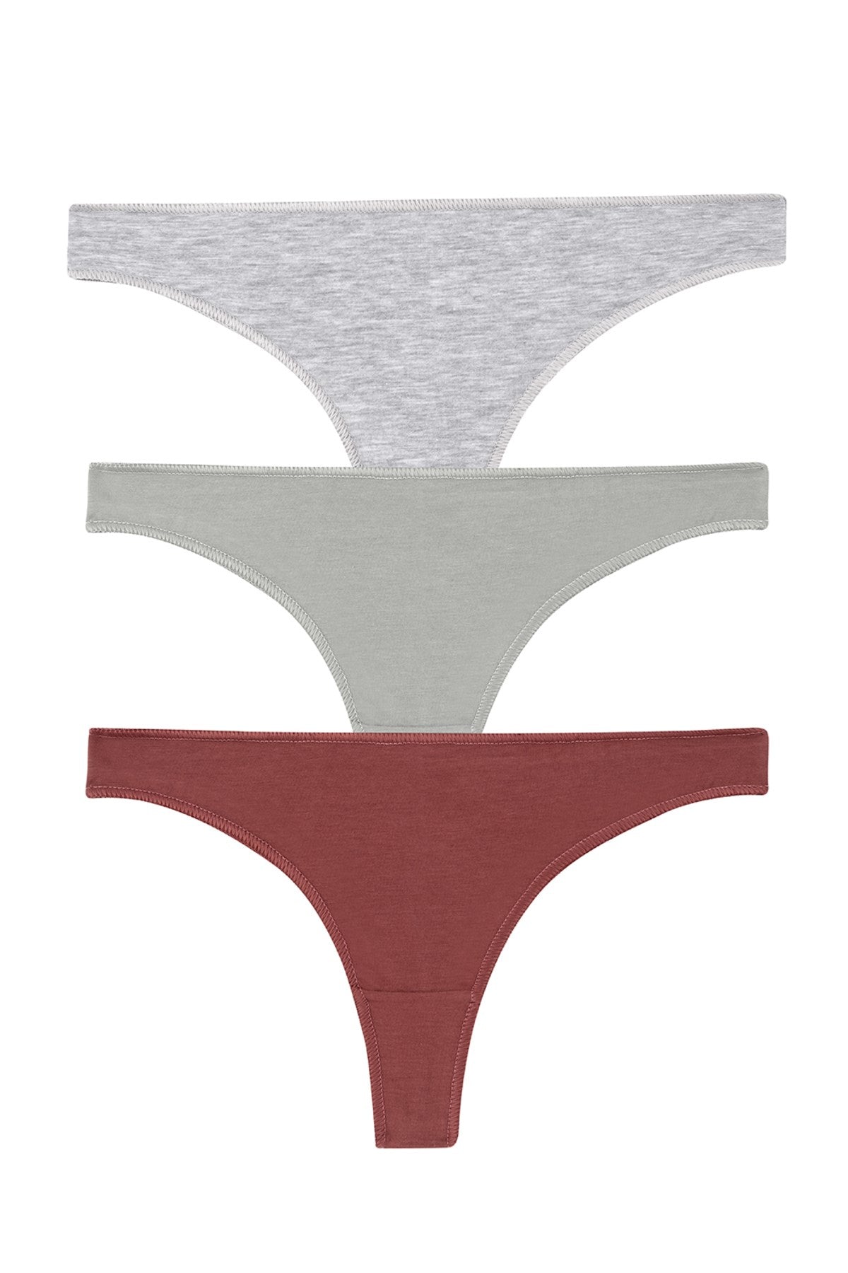 3 Pack Cotton Brazilian String Panties St0040602