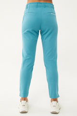 Women's Grey Melange Narrow Leg Organic Cotton Sports Tracksuit Bottoms 0667 Tb23wy05s0667-1