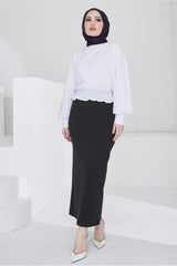 Women's Powder Waist Elastic Pencil Skirt T 802 23yetktr0802