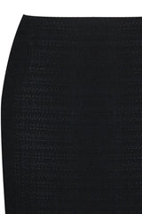 Black Basic Tweed Fabric Mini Woven Skirt Twoaw24et00273