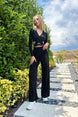 Women's Black Knitwear Palazzo Pants Alc-x10894