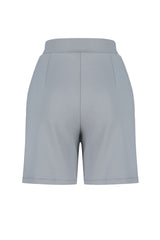 Grey Pleated Velcro Closure Shorts & Bermuda Twoss24sr00008