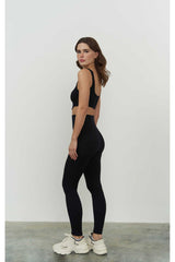 Jade Anthracite Seamless Ribbed Tights 1186