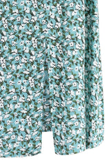 Tile Slit Detailed Floral Pattern Viscose Fabric Midi Woven Skirt Twoss20et0230